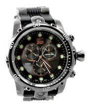 Sports Casual Big Heavy Gunmetal Black Tone Block Case 63mm Bezel