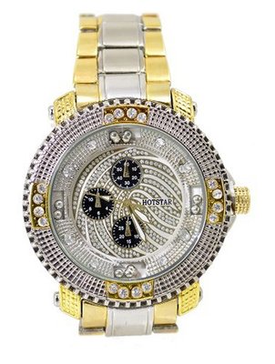 Two Tone Hotstar Ice Out Hip Hop 62mm Bezel