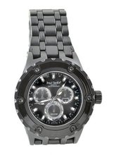 uBargain-Jewelry Black on Black 58mm Bezel Black Link Bracelet 