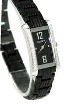 uBargain-Jewelry Ladies Elgin Dress Black Ceramic 32mm Cz Bezel 