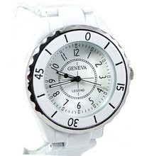 White Ceramic-look-tone Fashion Dress 40mm Case