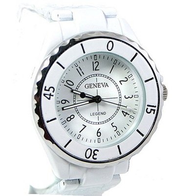 White Ceramic-look-tone Fashion Dress 40mm Case