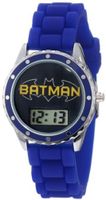 Batman Kids' BAT4063 Batman Logo Blue Rubber Strap