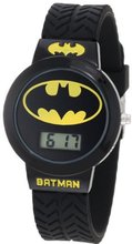 Batman Kids' BAT5041 Batman Black Tire Tread Rubber Strap