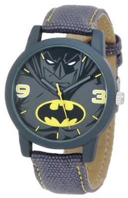 Batman Kids' BAT9041 Grey Canvas Batman Strap