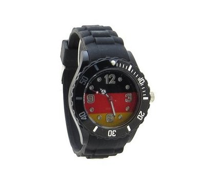 Germany Flag Black Silicone Band