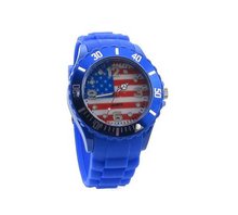 uBC Wear USA Flag Blue Silicone Band 