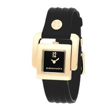 BCBGMAXAZRIA BG6231 Arabesque Gold-Tone Black Leather