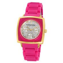 BCBGMAXAZRIA BG8233 Elite Sport Gold-Tone Fuschia Rubber