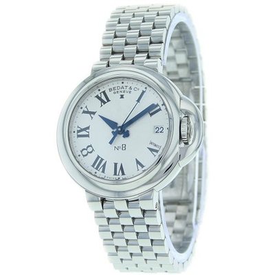 Bedat 828.011.600 No. 8 Steel Case Bracelet Silver Guilloche Automatic