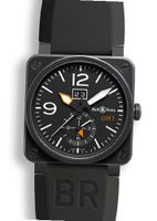 Bell and Ross Aviation Black Dial Black Rubber BR0351-GMT-CB