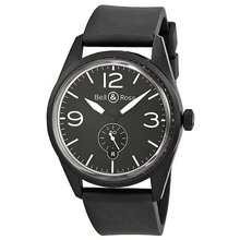 Bell and Ross Aviation Original Carbon Black Dial Black Rubber BLRBR123-BL-CB
