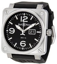 Bell and Ross Grande Date Black Dial Black Rubber BR0196-BL-ST