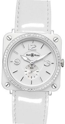 Bell & Ross Aviation Aviation Quartz BR-S-WHITE-CERAMIC-DIAMOND-LS