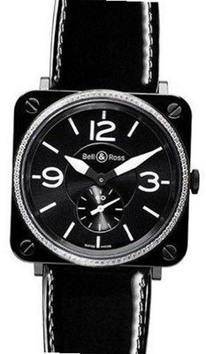Bell & Ross Aviation Br-S Quartz Midsize BR-S-BLACK-CERAMIC-DIAMONDS-LS