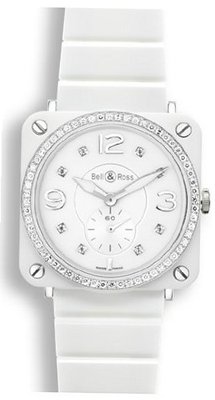 Bell & Ross Aviation Quartz Midsize Brs-White-Ceramic-Phantom-Diamond