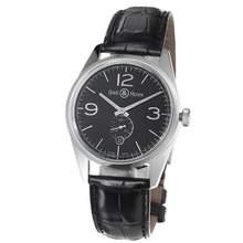 Bell & Ross BR123-OFFICER BLACK Vintage Black Dial and Strap