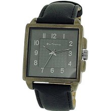 Ben Sherman Analogue Textured Black Dial Black Leatherette Strap BS029