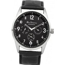 Ben Sherman BS051 All Black Leather Strap