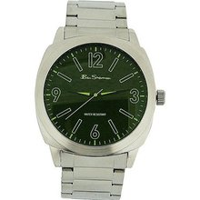 Ben Sherman Gents Analogue Green Dial Silver Tone Bracelet Strap R904