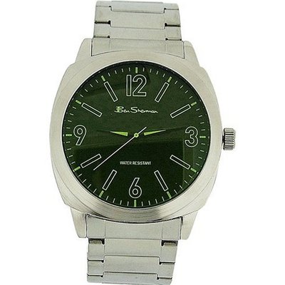 Ben Sherman Gents Analogue Green Dial Silver Tone Bracelet Strap R904