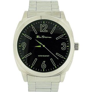 Ben Sherman Gents Green Dial Silver Tone Metal Bracelet Strap Dress BS039