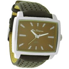 Ben Sherman Gents R934 Brown Faux Leather Strap With Brown Rectangular Dial