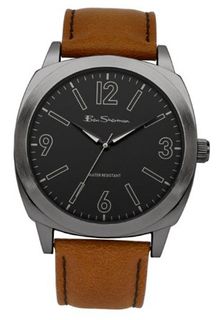 Ben Sherman R867 Black and Tan Leather Strap