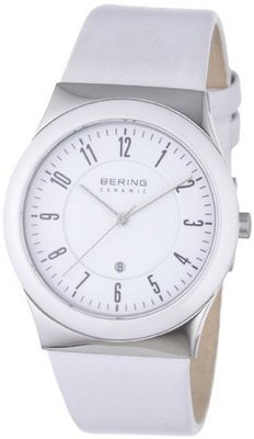 Bering Time 32235-354 Ceramic White Calfskin