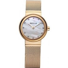 Bering Time 10122-334 Ladies Gold Classic Mesh