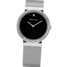 Bering Time 10725-012 Ladies Black Silver