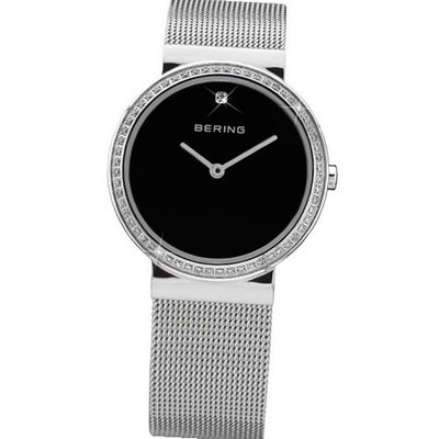 Bering Time 10725-012 Ladies Black Silver