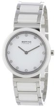 Bering Time 10729-754 Ladies Ceramic White Silver