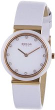 Bering Time 10729-856 Ladies Ceramic Rose White