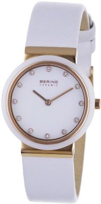 Bering Time 10729-856 Ladies Ceramic Rose White