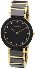 Bering Time 11429-741 Ladies Ceramic Black Gold