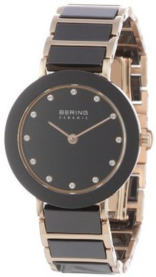 Bering Time 11429-746 Ladies Ceramic Black Rose