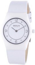 Bering Time 32030-654 Ladies Ceramic White Calfskin