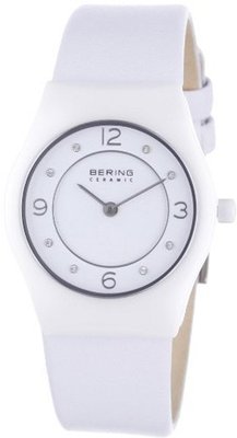 Bering Time 32030-654 Ladies Ceramic White Calfskin