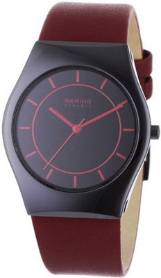 Bering Time 32035-649 Ceramic Red Calfskin