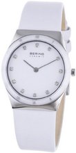 Bering Time 32230-684 Ladies Ceramic White Calfskin