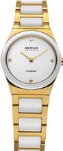 Bering Time 32230-701 Ladies Ceramic White Gold
