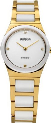 Bering Time 32230-701 Ladies Ceramic White Gold