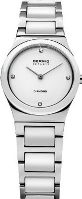 Bering Time 32230-704 Ladies Ceramic White Silver