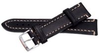 Bernex Liberty, Artisan L Unisex Black Leather Buckle Pin of 2.2cm GB42334
