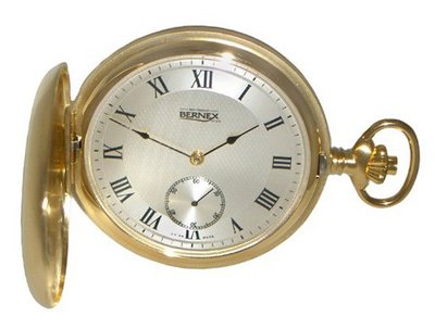 Bernex Mechanical Gold Plate Full Hunter Gents Pocket BN22103