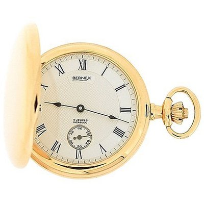 Bernex Mechanical Rose Gold Plate Full Hunter Gents Pocket BN22103