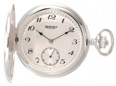 Bernex Sterling Silver (.925) Swiss Made Pocket with 17 Jewel Movement