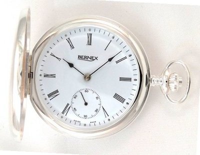 Bernex Sterling Silver (.925) Swiss Made Pocket with 17 Jewel Movement