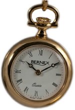 Bernex Swiss Made Gold Plate Ladies Pendant + Chain(Blue Enamel/gold detail Back)